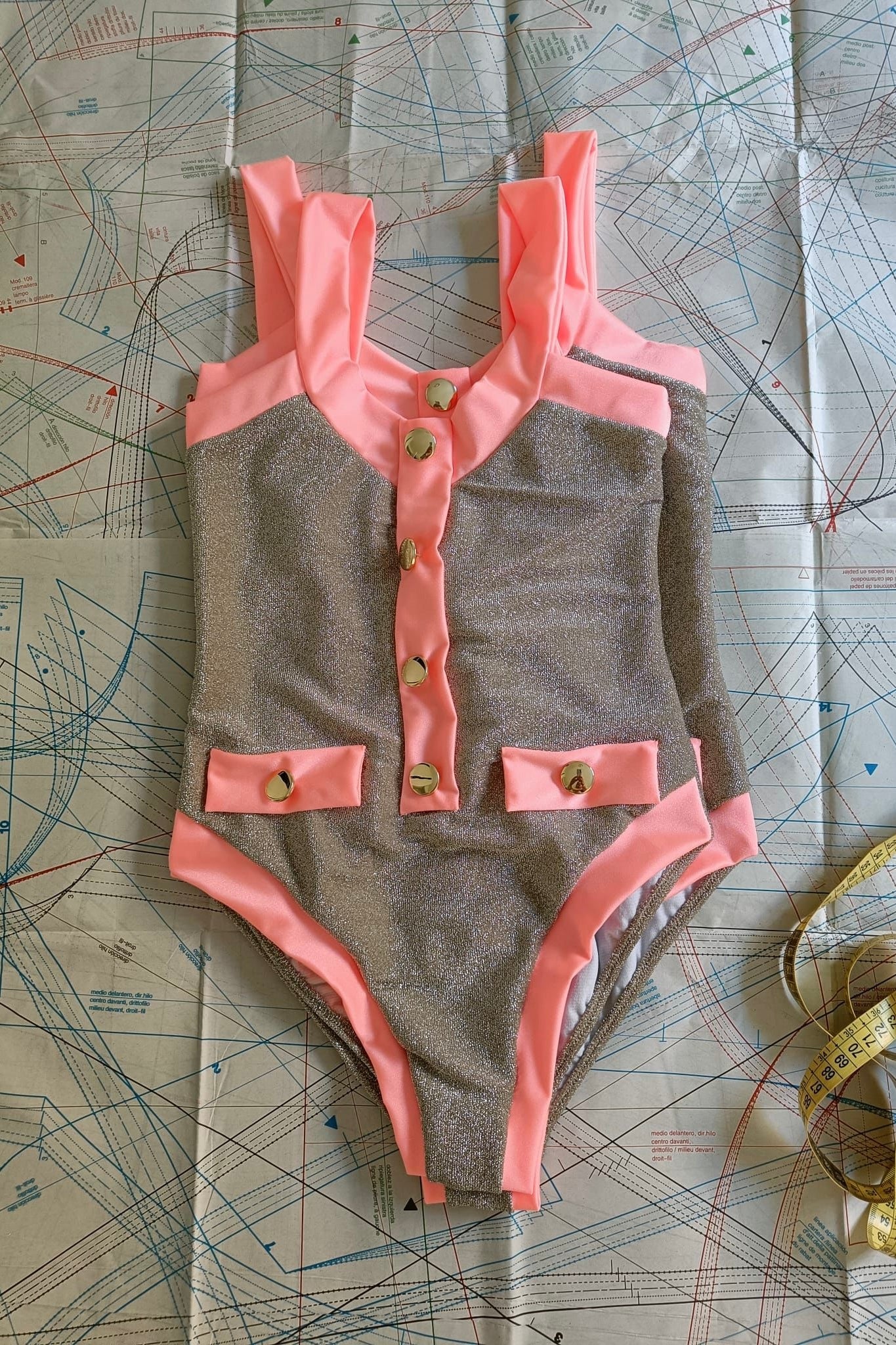 Traje de baño Button Nude