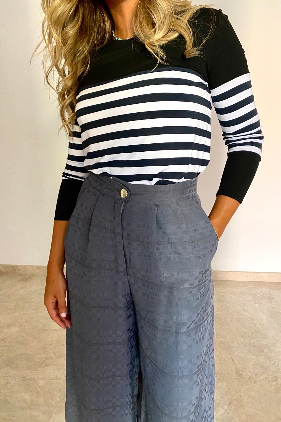 Pantalón Palazo Gris